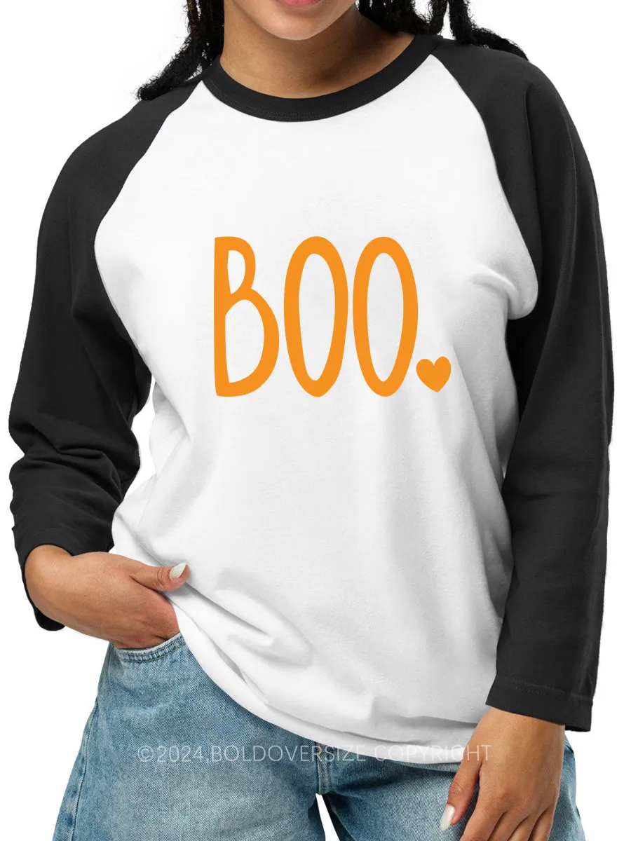 Vintage Halloween Boo Raglan Long Sleeve T-Shirt