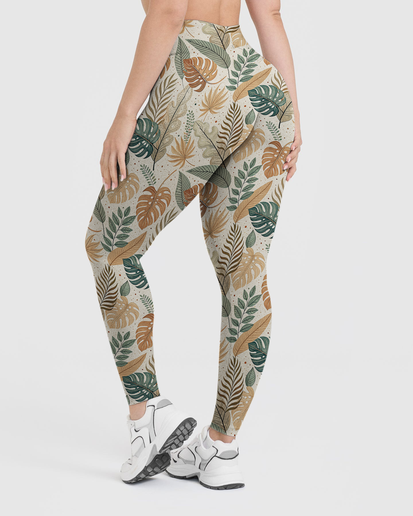 Vintage Tropical Leaves Leggings
