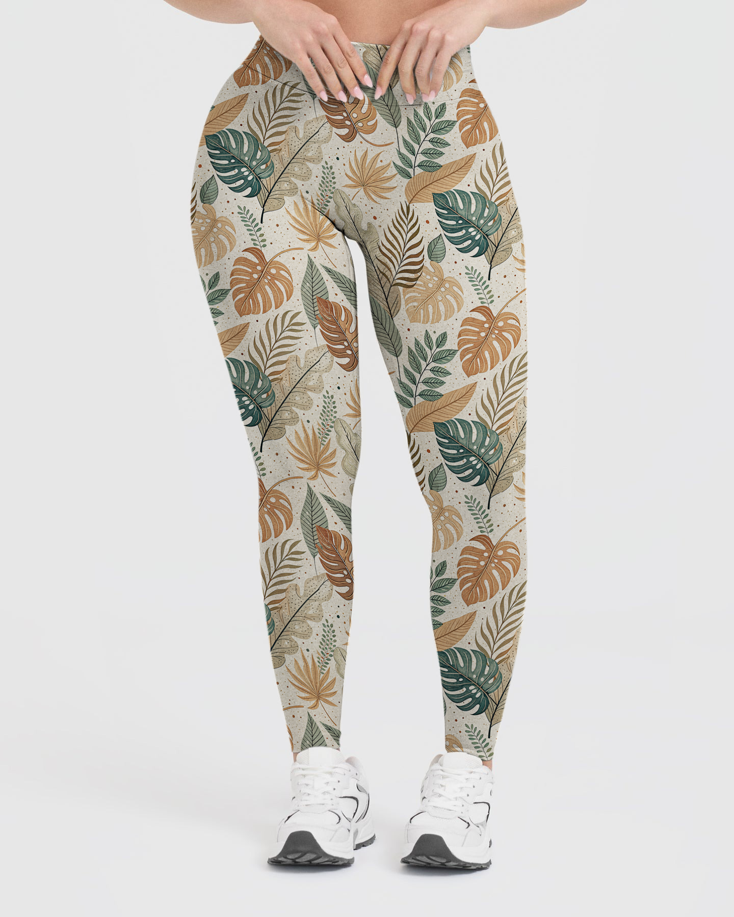 Vintage Tropical Leaves Leggings