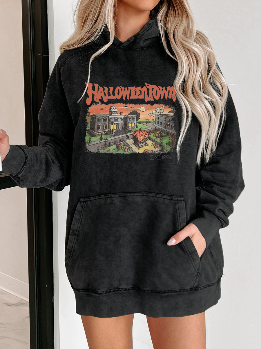 Halloweentown Est 1998 Washed Hoodie
