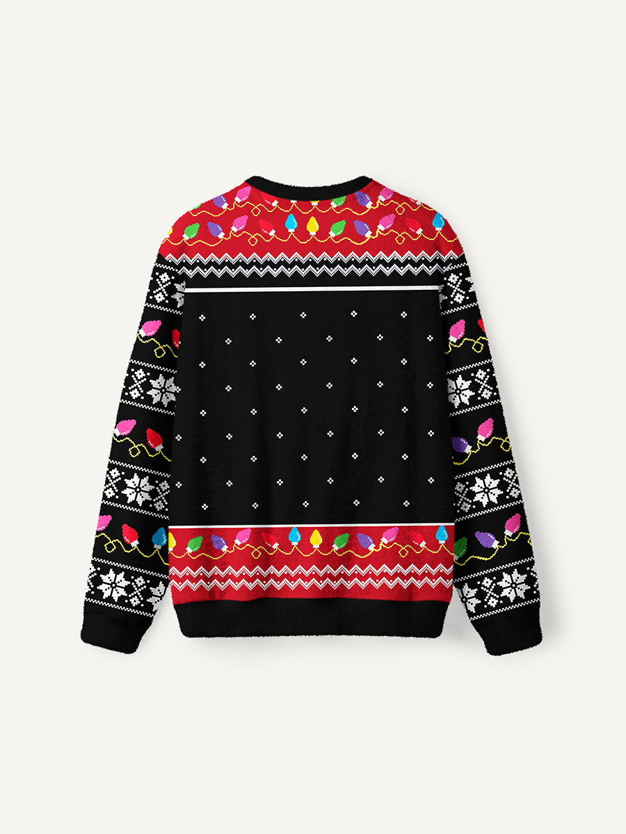 Vintage Overstimulated But Festive Ugly Sweater