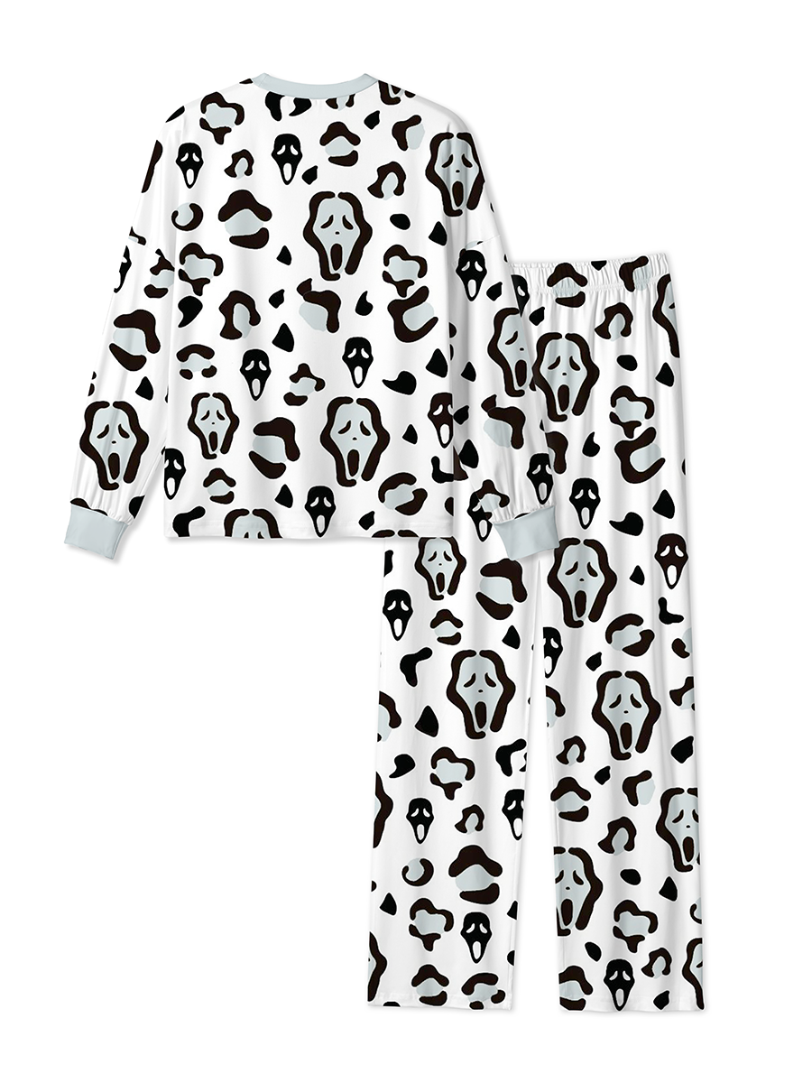 Vintage Leopard Scream Ghostface Mixed Pajama