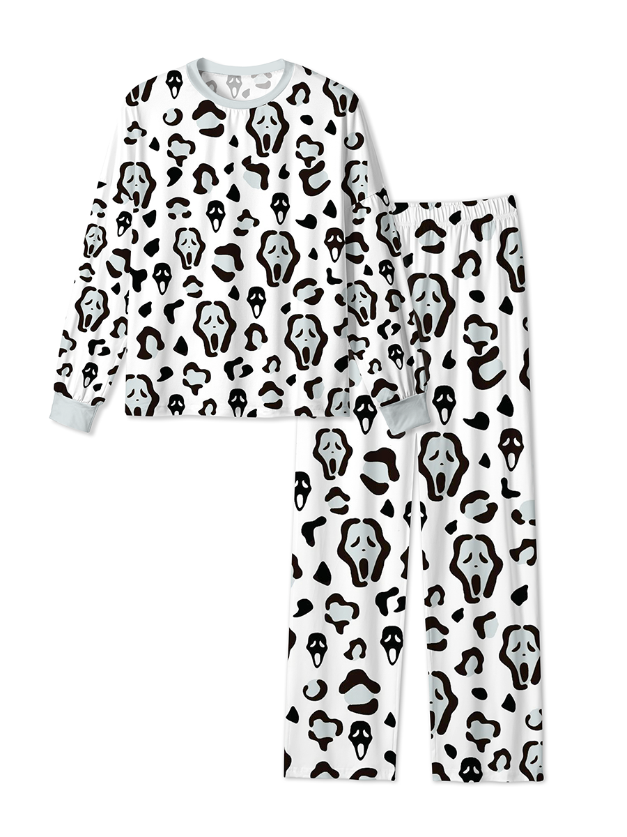 Vintage Leopard Scream Ghostface Mixed Pajama