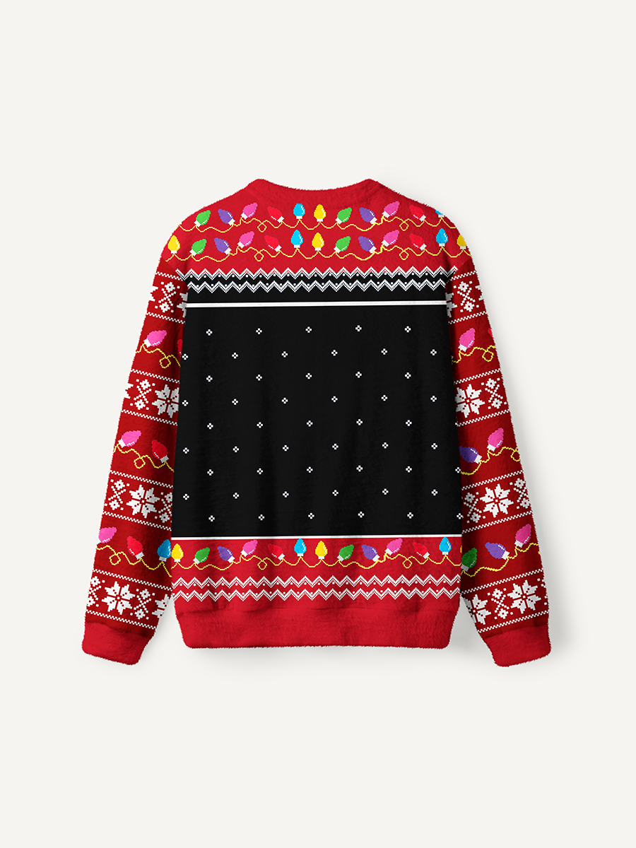 Vintage Funny Feral Possum Christmas Lights Ugly Sweater