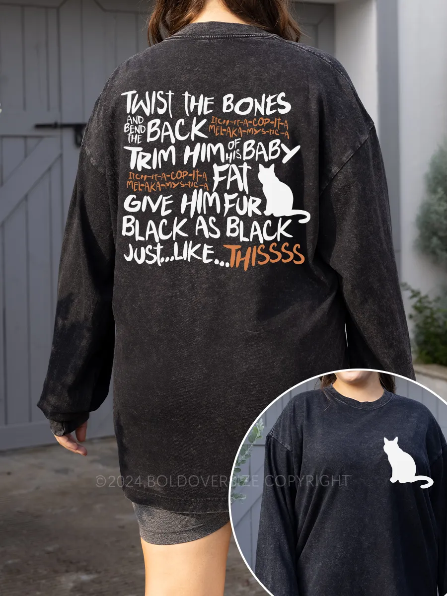 Vintage Twist The Bones Washed Long Sleeve Shirt