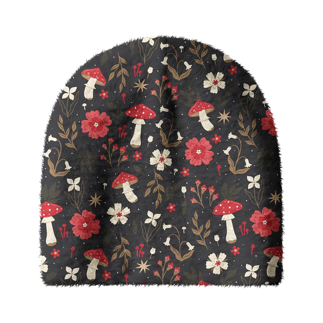 Enchanted Forest Fungi Cozy Fuzzy Beanie