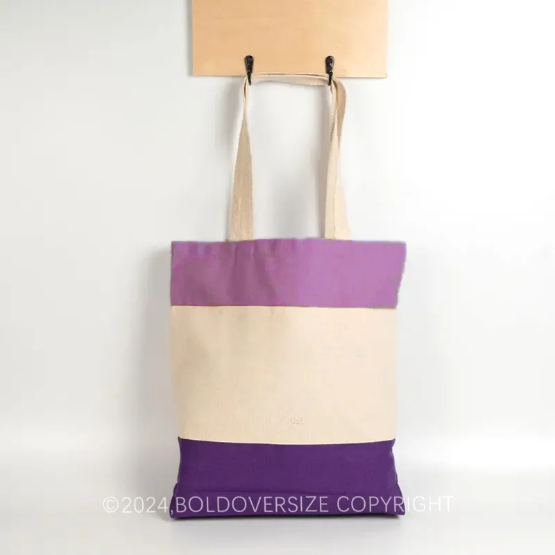 Clearance Sale-Canvas Tri Color Tote Bag