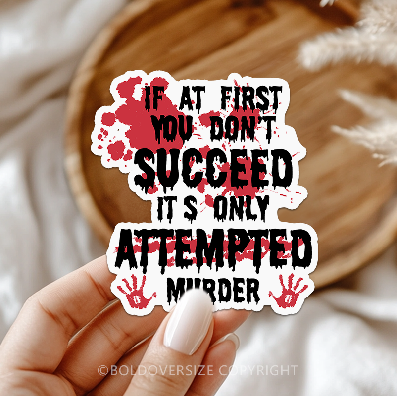 12pcs Vintage If At First Sticker