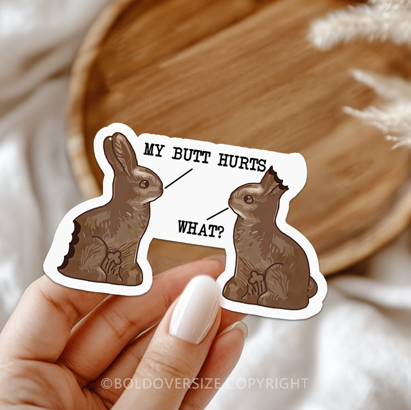 12pcs Vintage My Butt Hurts Sticker