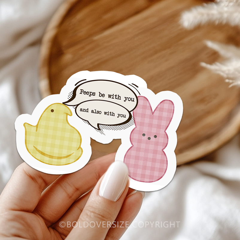 12pcs Vintage Peeps Sticker