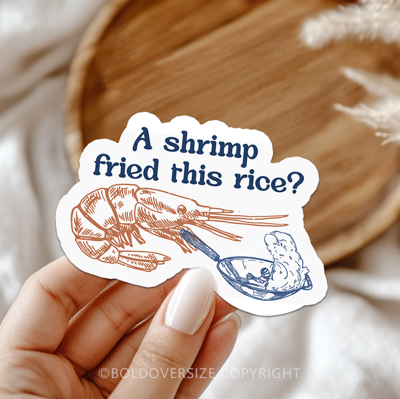 12pcs Vintage Shrimp Sticker