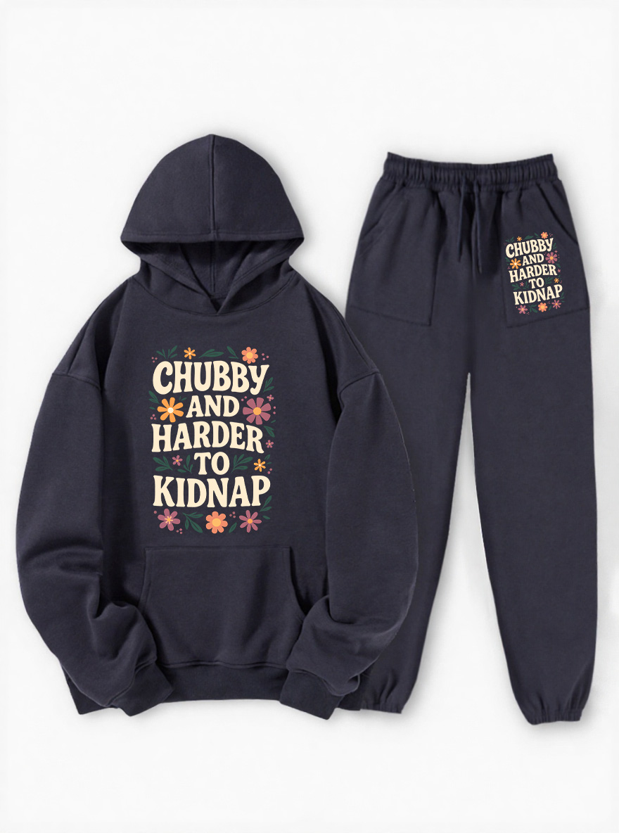 Vintage Chubby And Harder To Kidnap Fleece Hoodie Suit