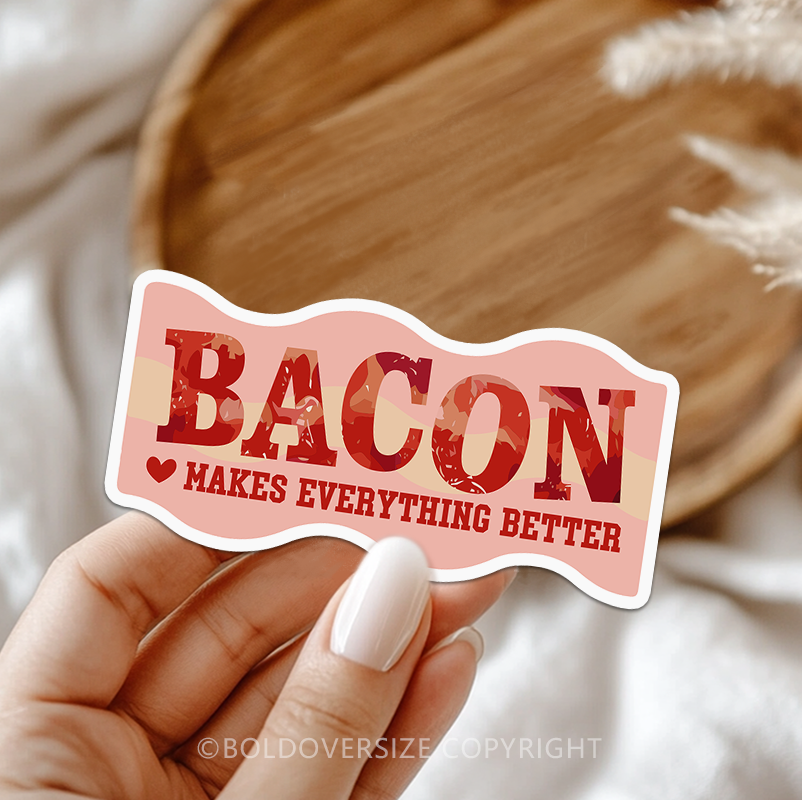 12pcs Vintage Bacon Sticker