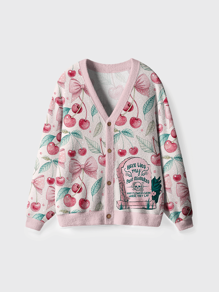 Vintage Here Lies My Past Mistakes Cardigan Sweaters