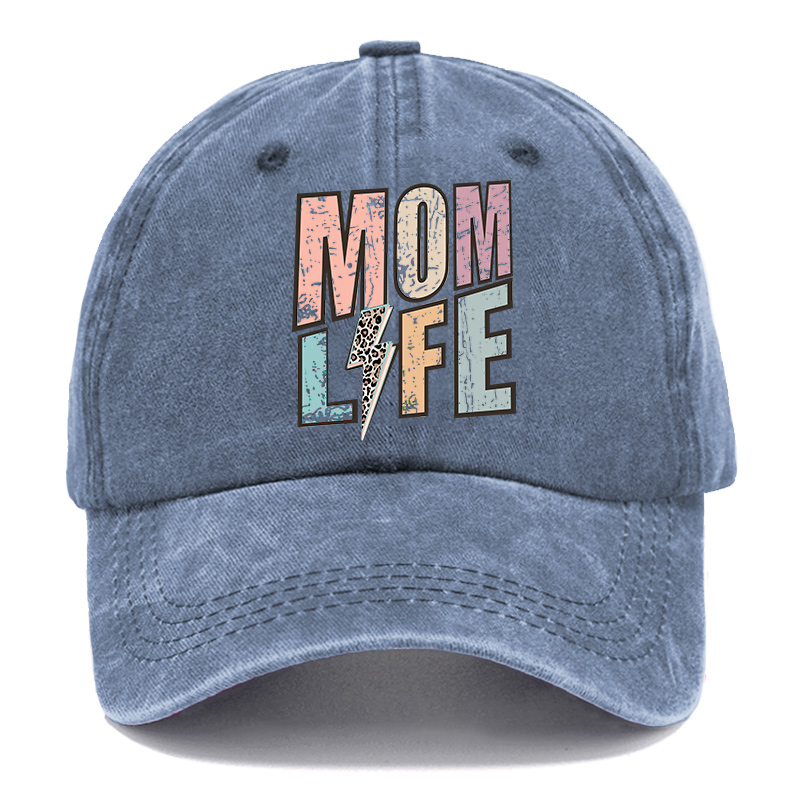 Vintage Mom Life Washed Cap