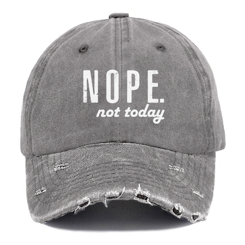 Vintage Nope Ripped Washed Cap