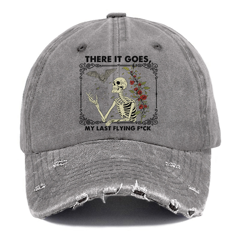 Vintage There It Goes, My Last F*Ck Ripped Washed Cap