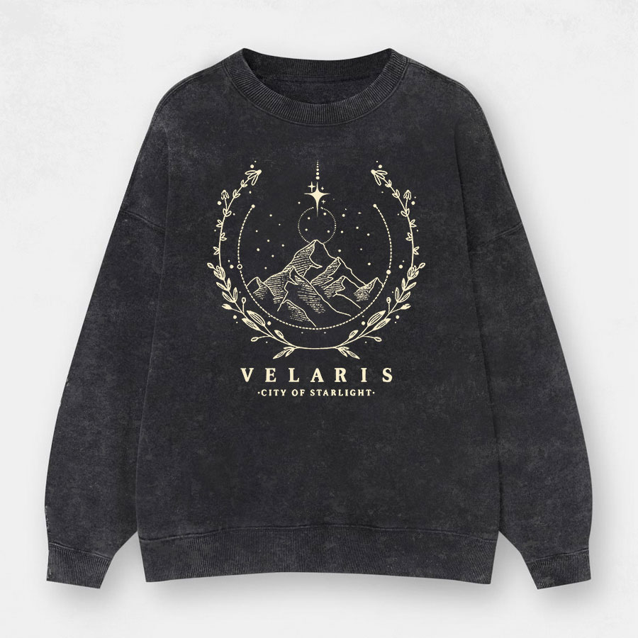 Vintage Style Velaris Washed Book Washed Sweatshirt