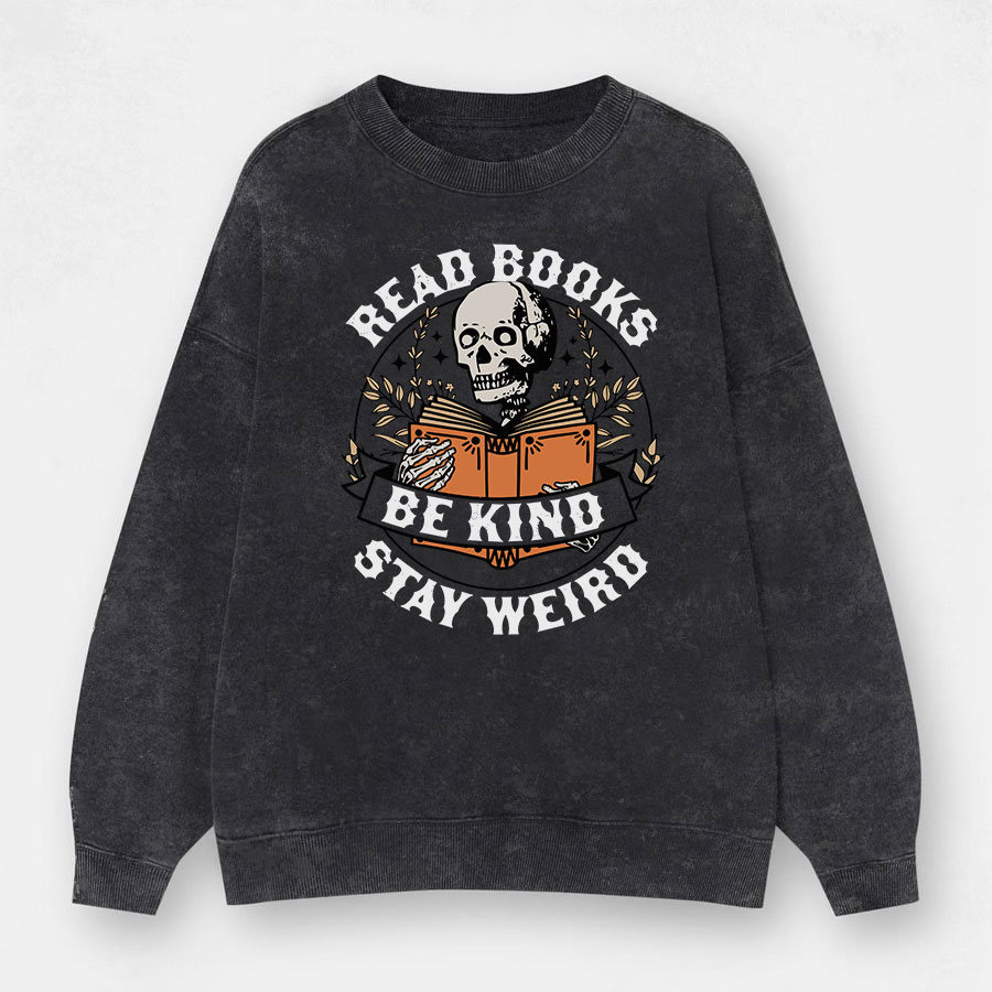 Vintage Be Kind Stay Weird Washed Sweatshirt
