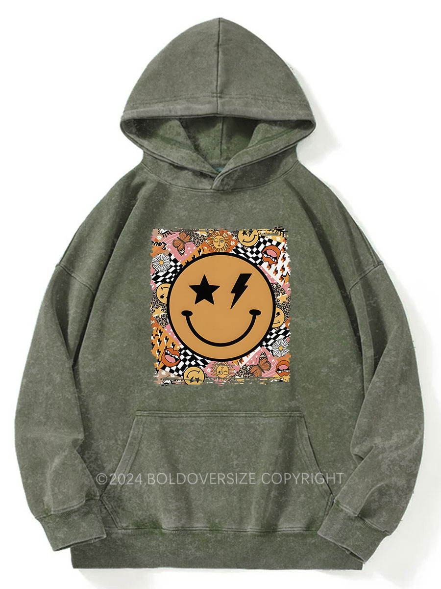 Vintage Smile Washed Hoodie