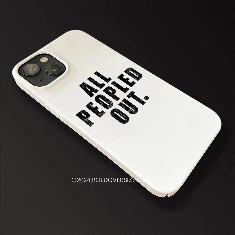 Vintage All Peopled Out Phone Case