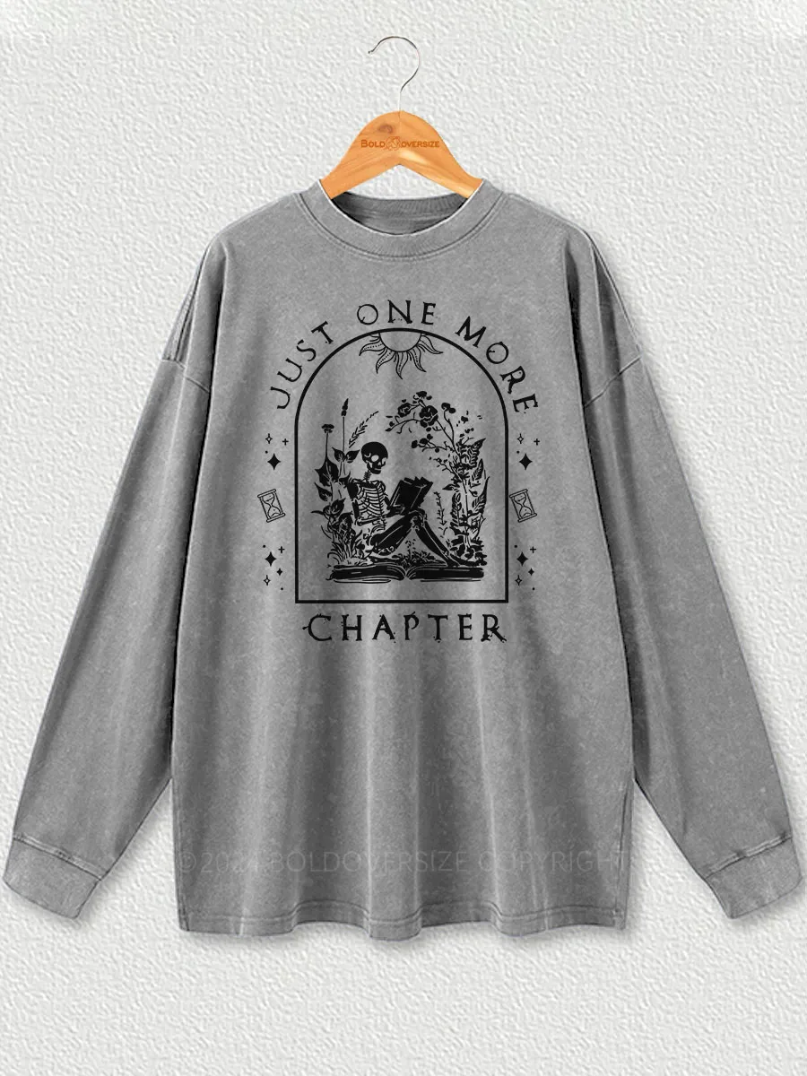 Vintage One More Chapter Washed Long Sleeve Shirt