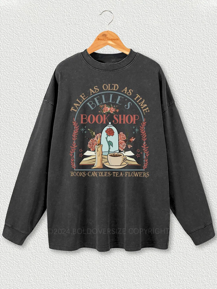 Vintage Tale As Old As Time Washed Long Sleeve Shirt