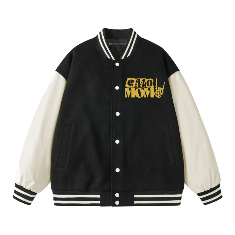 Vintage Emo Moms Club Unisex Baseball Jacket