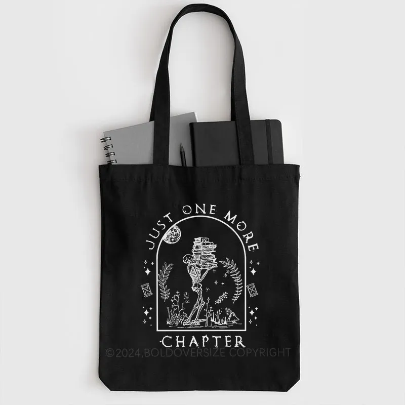 Vintage Just One More Chapter Novel Tote Bag