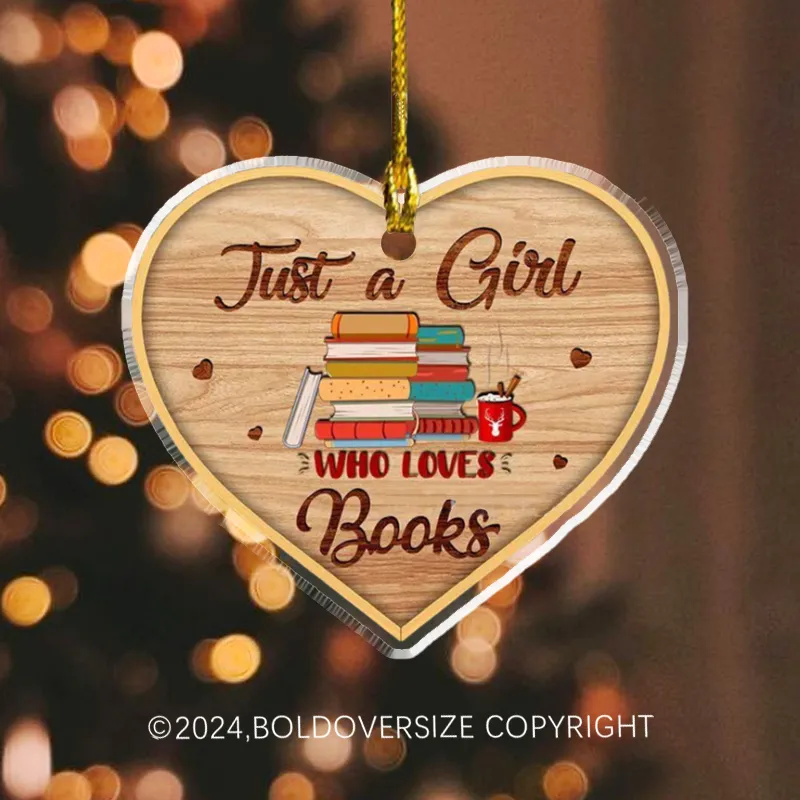 Christmas Tree Decoration Lover Bookworm Ornament