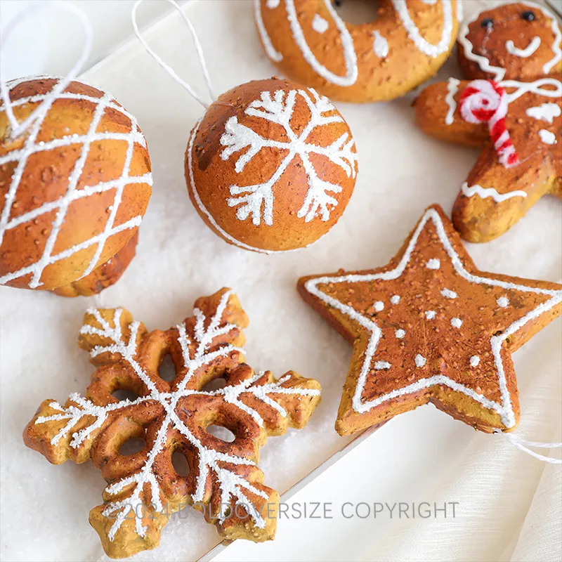 Foam Ball Gingerbread Man Snowflake Ornament