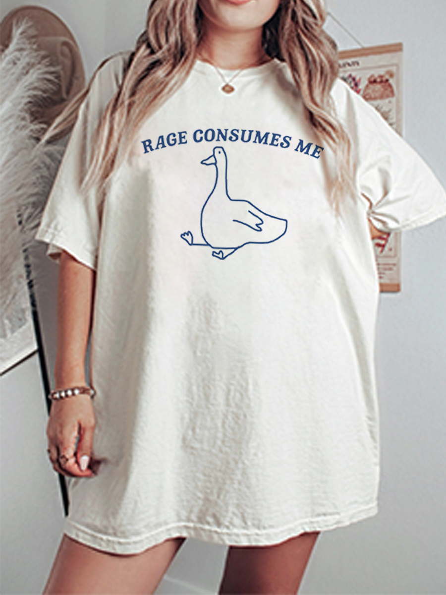 Vintage Rage Consumes Me Oversize Graphic Tee