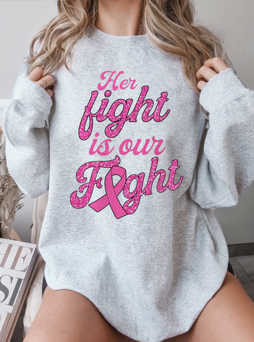 Vintage Her Fight Is Our Fight Graphic Sweatshirt