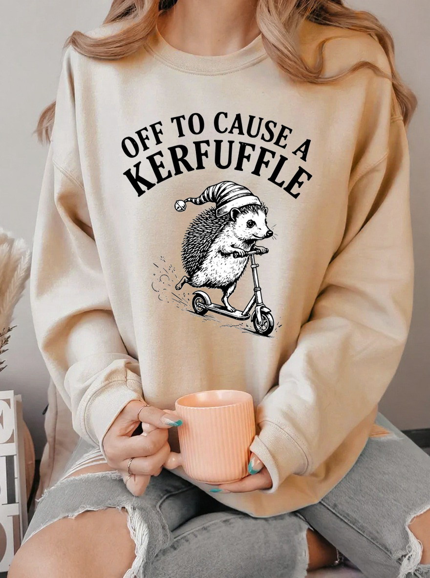 Vintage Off To Cause A Kerfuffle MouseGraphic Sweatshirt