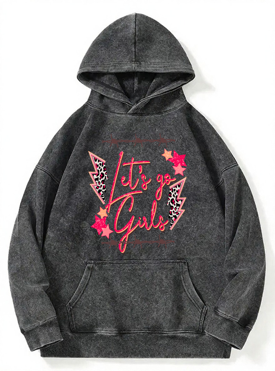 Oversized Let’s Go Girls Washed Hoodie
