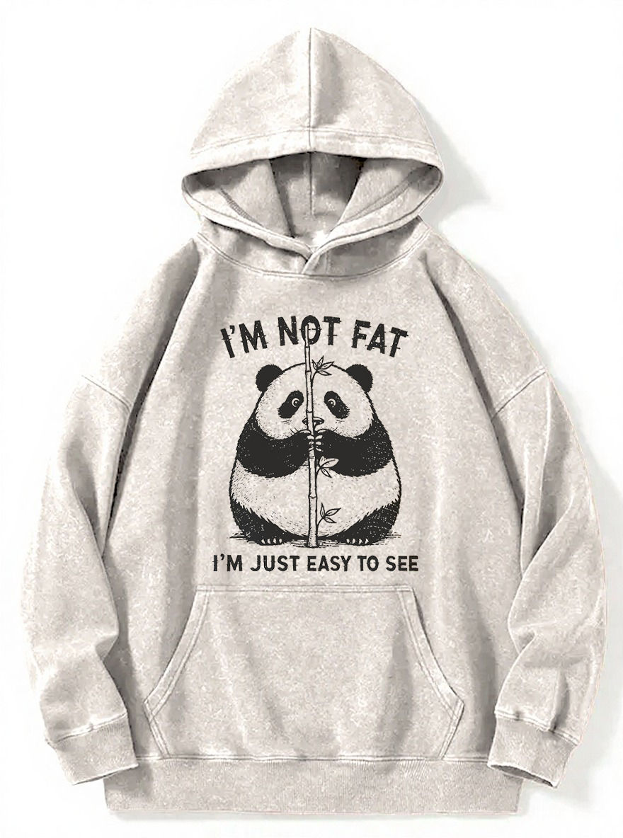 Vintage I’M Not Fat I’M Just Easy To See Panda Washed Hoodie