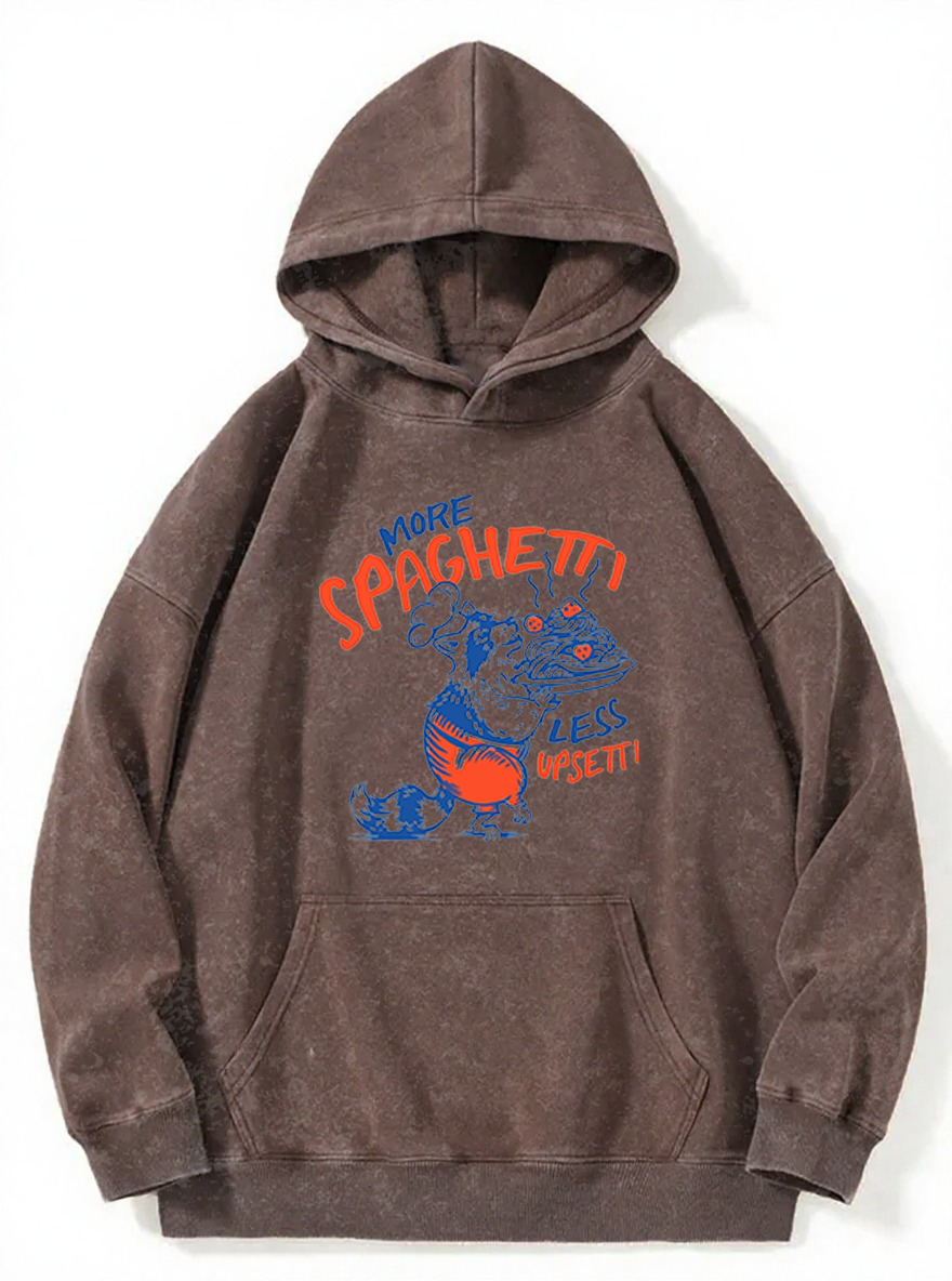 Vintage More Spaghetti Less Upsetti Washed Hoodie