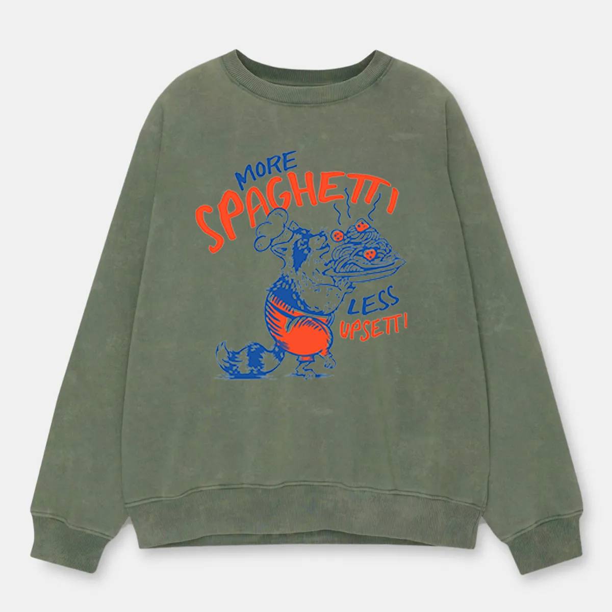 Vintage More Spaghetti Less Upsetti Washed Sweatshirt