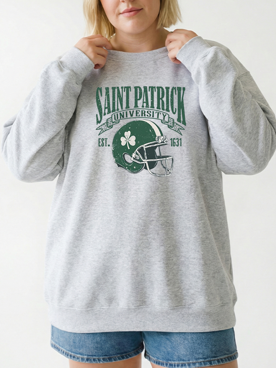 Vintage Saint Patrick University Graphic Sweatshirt