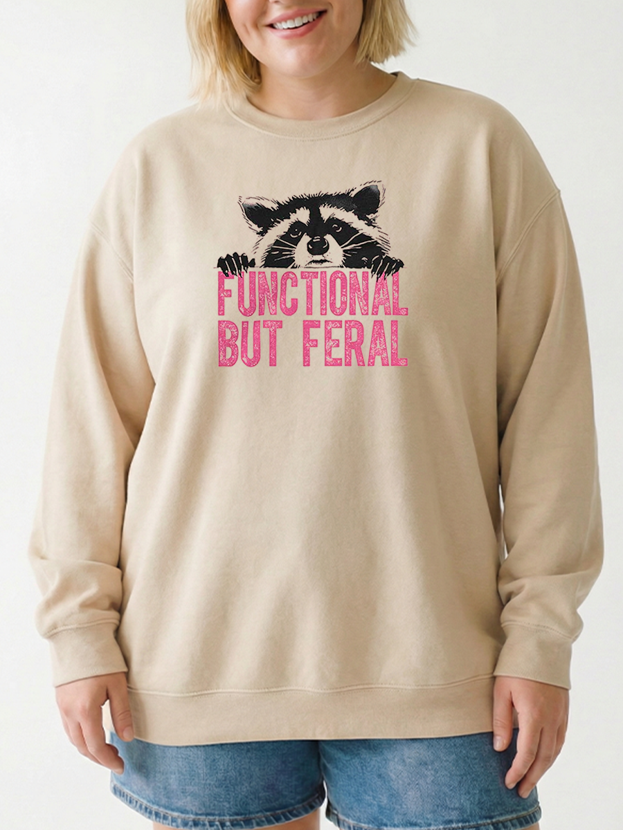 Vintage Functional But Feral Graphic Sweatshirt