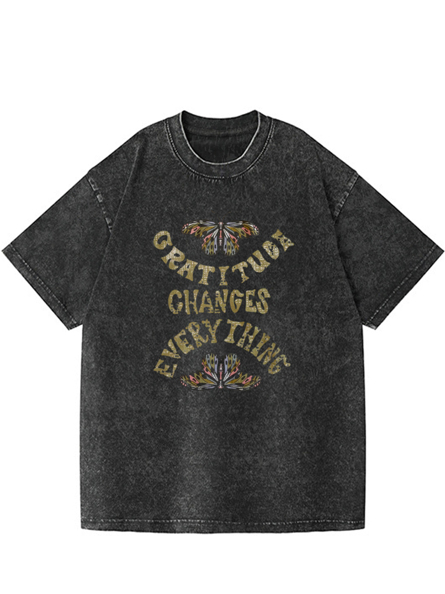 Vintage Gratitude Changes Washed T-Shirt