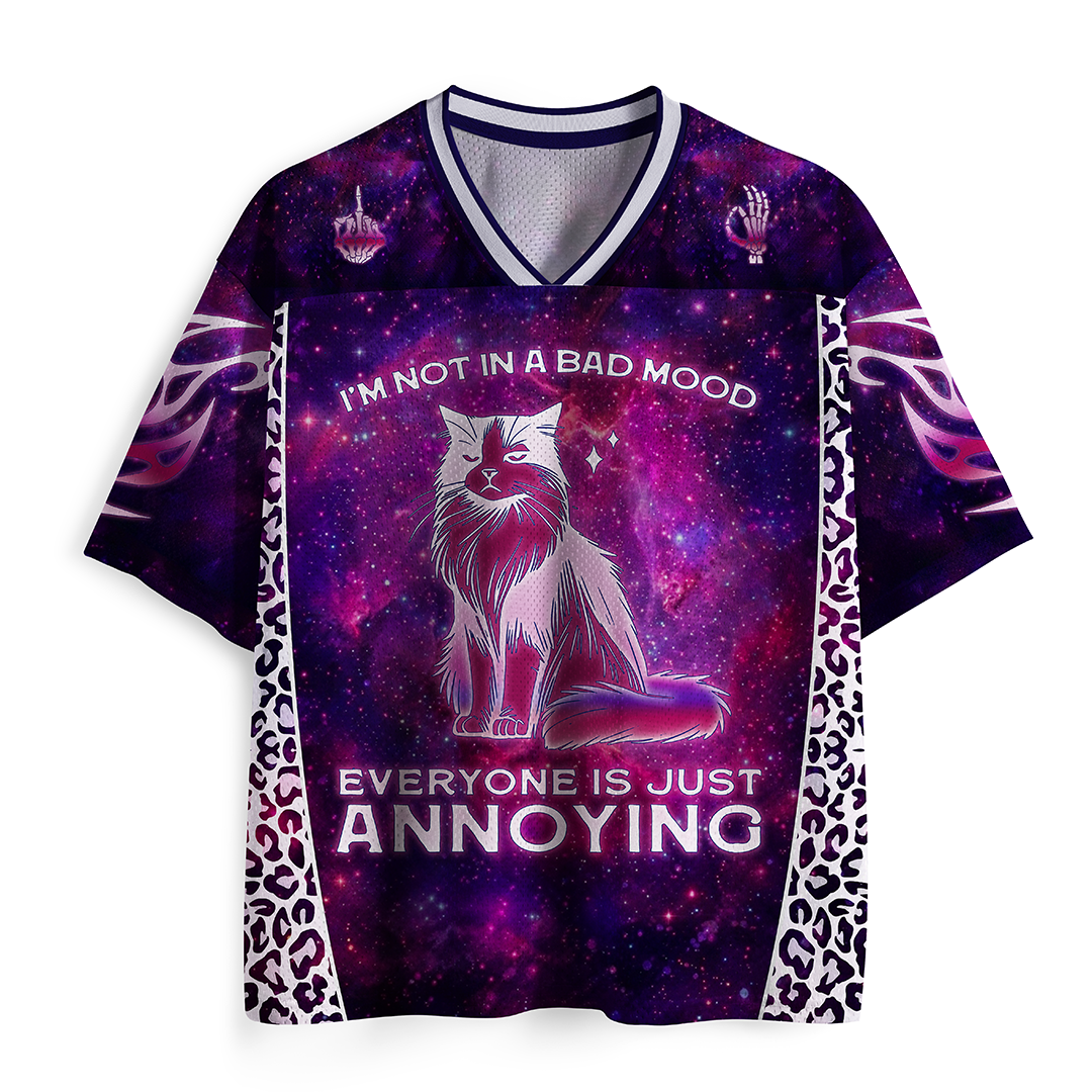 Vintage I'm Not In A Bad Mood Everyone Is Just Annoying Mesh Jersey