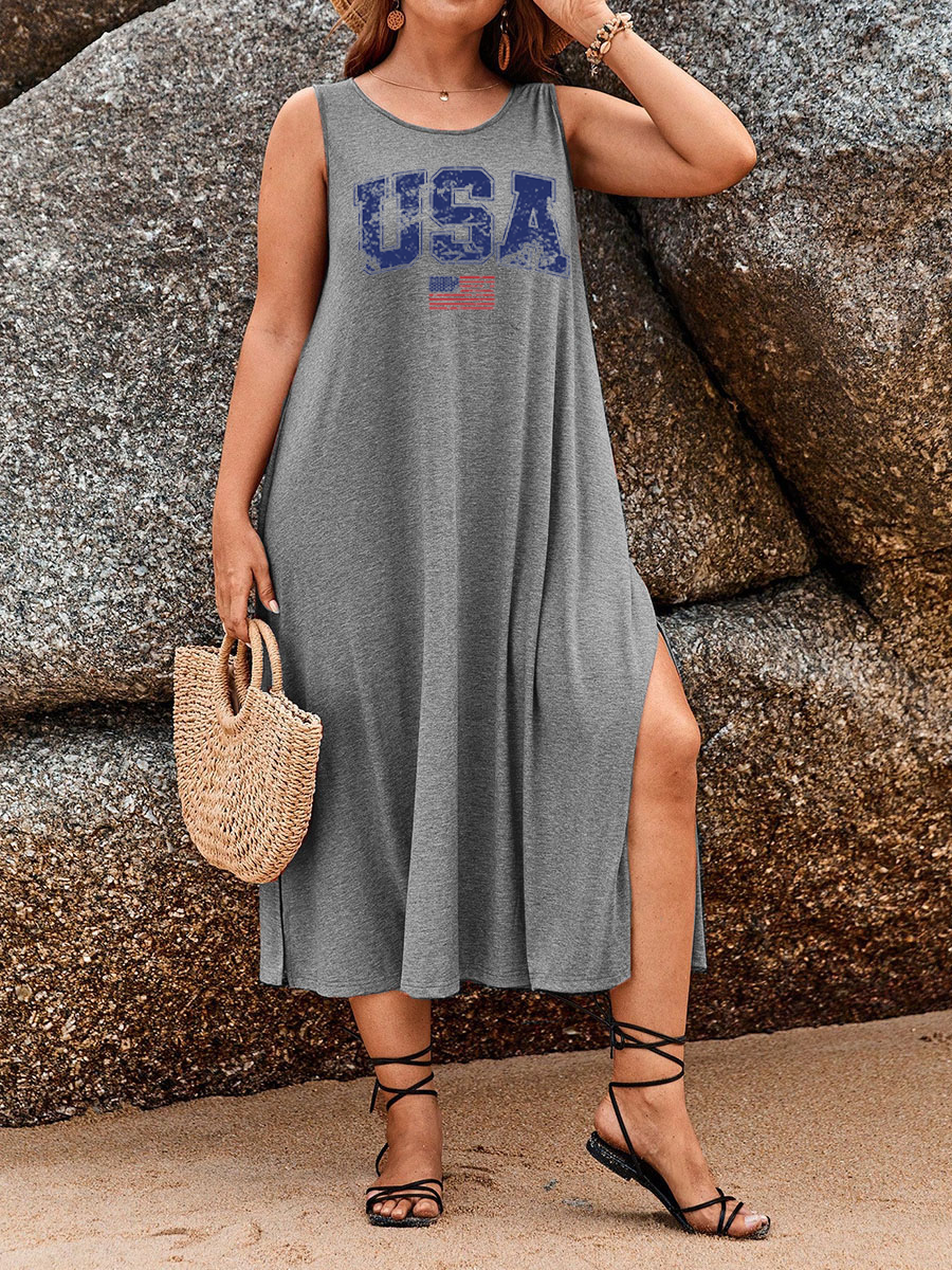 Vintage Retro Usa Tank Dress