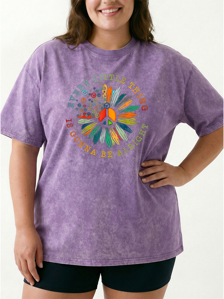 Vintage Peace Sign Washed T-Shirt