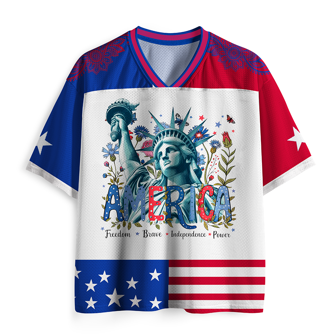 Vintage Freedom,Brave,Independence,Power Mesh Jersey