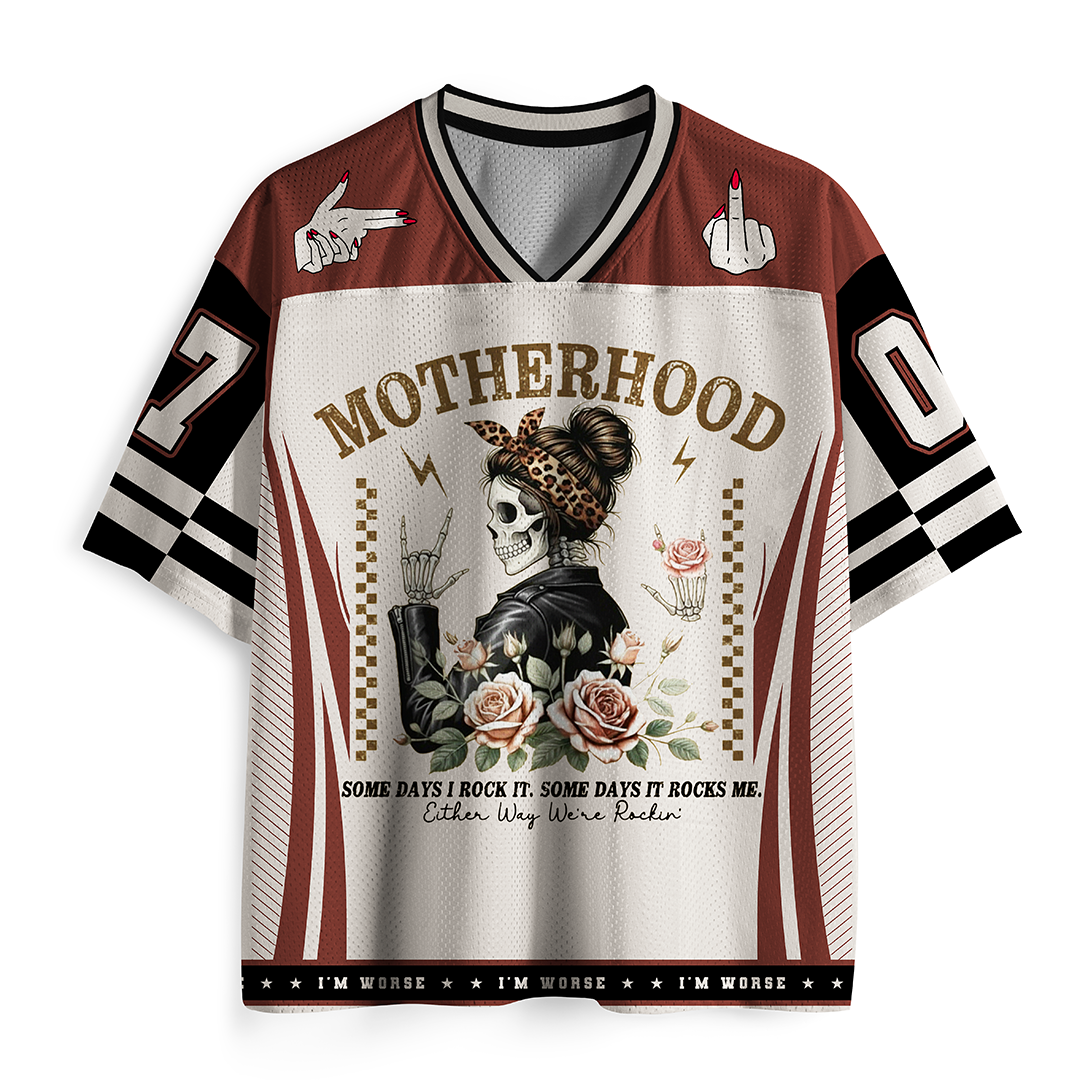 Vintage Rockin Motherhood Skeleton Mesh Jersey
