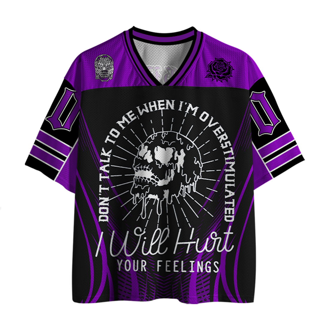 Vintage Don'T Talk To Me When I'M Overstimulated Mesh Jersey