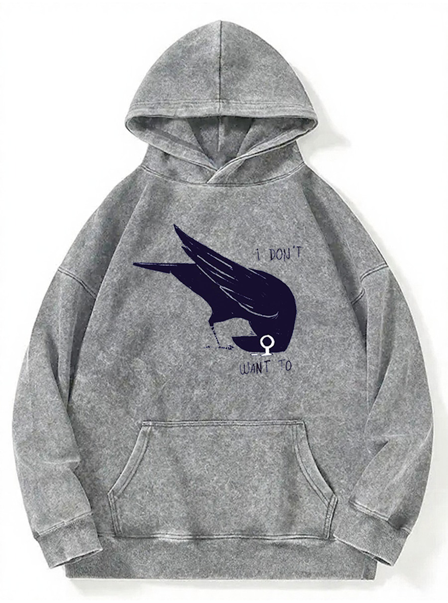 Vintage Exhausted Pigeon I Don'T Want To Washed Hoodie