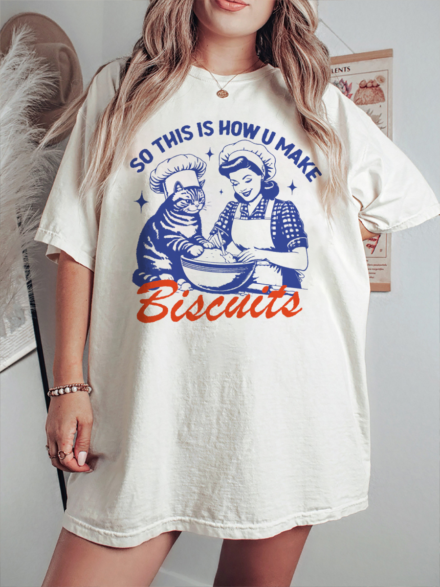 Vintage Cat Biscuits T-Shirt