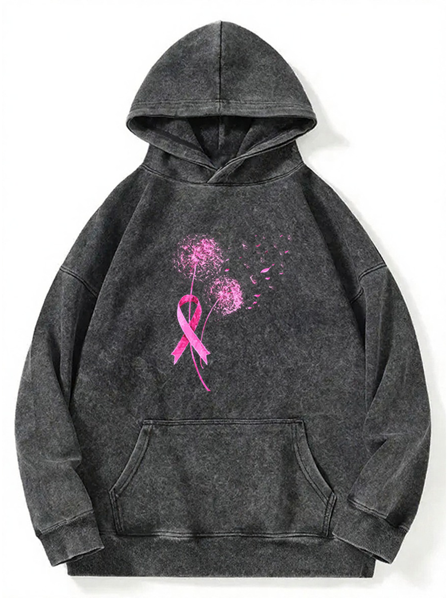 Vintage Never Give Up Dandelion Washed Hoodie